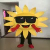 Halloween solglasögon sol maskot kostym toppkvalitet tecknad solros plush anime tema tecken vuxen storlek jul karneval födelsedagsfest fancy outfit