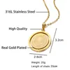 サンベニートメダルペンダントゴールドカラーステンレス鋼回転可能なイエスペンダントネックレス宗教宝石メダリオンMA039L9718269のためのネックレス