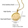 San Benito Medal Pendant Gold Color Stainless Steel Rotatable Jesus Pendants Necklaces for Religious Jewelry Medallion Ma039l9904300