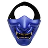 Halloween-Maske, Spielzeug, Prajna-Masken, halbes Gesicht, Cosplay, böser Dämon, Monster, Dekoration, Kabuki, Samurai, Hannya, Oni-Party