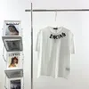 T-shirt New Printing Neck Ee6 Short Cotton Summer Sweatshirt Sleeve White Black Color: Sand High designer luxury Round Panel Oversize Grade 527