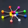 10 Stück Luminous Glow Zungenringe Stud Nippelring Piercing Barbell Bar Acryl Knorpel Helix für Frauen Mode Körperschmuck 14G