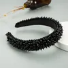 Hair Clips Barrettes Hair Clips Barrettes Hand-stitched Headband Woman Crystal Bling Baroque Broad Edge Band Gift For Her 2024