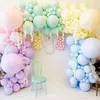 126/182pcs multicolore macaron pastel ballon guirlande arc-en-ciel ballons en latex air globos fête d'anniversaire mariage baby shower décor 210719