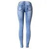 LOGAMI Jeans strappati per donna Holes Skinny Slim Femme Womens Elastic Patchwork Pantalones Vaqueros Mujer 210809