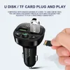 QC30 Dual USB Fast Charger Car Bluetoothcompatible 50 Fm Transmitter MP3 Player Car Kit TF Card Adapter Hands Calling3021089