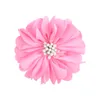 2 Stuk / partij 20 kleuren vintage rimpels stof bloemen met clip voor meisjes haarspeld hoofddeksels chiffon haar bloem accessoire