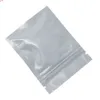 DHL Frakt 6x8cm 2000pcs / Lot Vit Aluminiumfolie Top Zip Lock Paket Bag MyLar Food Vakuum Förpackning för snacks Nöthög quatity