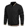 Men's Jackets Casual Autumn Winter Mens Solid Sports Bomber Jackets Slim Fit Stand Collar Fashion Baseball Coats Mens Clothing X0621