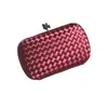 Evening Bag knot clutch of woman Dinner Bags luxury designer silk Weave hand caught Clutches wallets for lady Retro metal Detachab2866