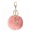 Porte-clés en forme de ballerine en strass pour fille, boule de fourrure de lapin Rex, pendentif de sac pour femme, 2022, 5617670