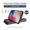 nouveau chargeur sans fil double 10W pliable 3 en 1 charge sans fil pour IPhone12 / 12 Pro Samsung pour montre intelligente pour chargeurs AirP Pro