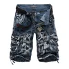 Camuflagem homens verão Bermuda Carga shorts solto multi-bolso militar camo casual praia shorts homme macacão plus tamanho 42 c0222