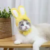 أزياء القط مضحك عيد الفصح لطيف زي قطيفة قبعة غطاء الرأس مع آذان للقطط الكلاب الصغيرة اكسسوارات الحيوانات الأليفة