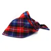 Bandana pour chien de compagnie petit grand chien bavoirs écharpe lavable confortable coton Plaid impression chiot foulard noeud papillon accessoires de toilettage pour animaux de compagnie DAR178