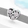 2020 925 Sterling Silber Heart Form Clip Perlen Passen Originalreflexionen Armband Charme Fine Schmuck Making181q