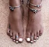 Braccialetto vintage gioielli perline fatti a mano perline catena perline per le donne caviglia gamba di fascino rune stella marcati braccialetto di moda spiaggia cavigliera