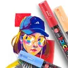 UNI POSCA PC-1M 12-color Suit Advertising Pen Graffiti Highlight Pen Propylene Round Head Mark 0.7 Water-based Hand-painted 210226