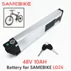 원래 전기 자전거 이동식 배터리 48V 10ah / 10.4Ah SameBIKE LO26 20LVXD30 E-BIKE 전원 공급 장치 용 배터리 내장 배터리