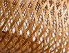 40cmハンド竹ランプ籐籐ゴールドシェードペンダントライトフィクスチャアジアの国サスペンション天井プラフィンダイニングテーブルルーム