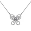 JURE S925 collier en argent Sterling creux massif The One bijoux zircone papillon forme d'insecte 18 pouces