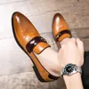 New Pointed Brown Color Mix Oxford Shoes For Men Formal Wedding Prom Dress Homecoming Party Pageant Sapato Social Masculino