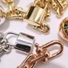 Europe America Fashion Style Jewelry Sets Lady Women Brass Engraved Letter Ball Lock Pendant 18K Plated Gold U-shape Chain Earrings Bracelet Necklace