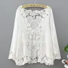 Women039S Trench Coats 2021 Beach Summer Sexy Women Casual Boho Kimono Cardigan White Lace Organza Loose Printed Blus Shirt P1795950