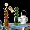 Vase Home Decore Flowerpot Living Room Decoration Glass Container Stained Restaurant Flower Arrangement Ornaments 211215