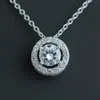 Cubic Zirconia Diamond Necklace Crystal Ring Pendant Neckor for Women Wedding Fashion Jewelry Will and Sandy Gift