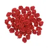 2cm flor decorativa oso de peluche rosa PE espuma ramo Artificial para el hogar boda decoración DIY corona falsa