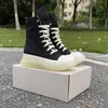 Crystal Sole Men canvas kalf laarzen hoge top toenemende heren liftplatform schoenen dikke bodem helft laars mode