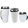 Drinkware Kolu Süblimasyon Boş Yeniden Kullanılabilir Buzlu Kahve Fincanı Kolu Neopren Yalıtımlı Kollu Kapak Tutucu 12 oz 20 oz 30 oz Tumbler Starbucks Bardaklar Dunkin Donuts