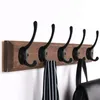 Hangers Racks 12 Pack Black Coat Hooks Väggmonterad Med Retro Dubbel Utility För Coat, Scarf, Väska, Handduk, Key, Cap