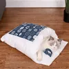 Cat Dogs Pet Bed House Puppy Koty Śpiące Torba Mata Sofy Zdejmowane Zimowe Ciepłe Łóżko Dla Psy Koty Pet Supplies Dropship 210713
