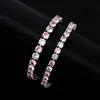 Hot style Hip Hop 5mm/6mm Tennis Chain Anklet Adjustable Size Zircon Personality Charm Jewelry For Gift