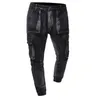 Herren Röhrenjeans Kleidung Mode Trend Reißverschluss Knopf High Street Denim Bleistifthosen Frühling Männlich Neue Skateboard Casual Slim Denim Hosen