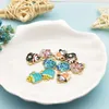 10pcs/pack Mini Cup Cat Enamel Charms Drop Oil Metal Earring Bracelets DIY Pendant Jewelry Making Golden Base