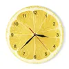 Oranje citroen fruit wandklok in de keuken limoen pomelo modern design klokken horloge home decor kunst aan de muur horologe niet tikkende H1102966477