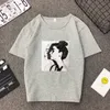 Sommer Frauen T-Shirt mit kurzen Ärmeln Mode Mädchen Avatar Muster gedruckt Basic Style Casual Frau Shirt Tops 210709