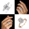 Обручальные кольца, модное для женщин, большое овальное кольцо с инкрустацией из камня циркона, элегантное обручальное кольцо S925, ювелирные изделия Anniversary196Q