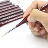 9 Pcs Red Hook Line Pen Set Hand Drawing Paint Brush Gouache Oil Painting Watercolor Painting Pointed Nail Pencil - 9pcs