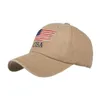 Amerikanska flaggan baseball cap usa broderad bomull hatt designer toppad keps justerbar utomhus sol hattar rrf13306