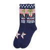 2024 Trump Socken Präsident MAGA Trump Briefstrümpfe Gestreifte Sterne US-Flagge Sportsocken MAGA Socke Partybevorzugung DHJ53