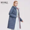 MIEGOFCE printemps manteau femmes coupe-vent à capuche longueur moyenne femmes manteau longue haute qualité remplissage veste femmes chaud Parka 210819