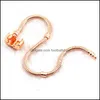 Gioielli Bracciali in oro rosa Donna Catena a forma di serpente Perline di fascino per Pandora Bracciale rigido Regalo per bambini Drop Delivery 2021 B0Ycg