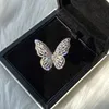 Big Butterfly Open Rings For Women Etrendy New Fashion Micro Pave Shinning Zircon Statement Ring Adjustable Jewelry