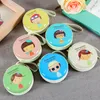 Creative Coin Purse Mini Portable Round Zipper Earphone Bag Cartoon Mynt Nyckelagringsväska