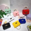 2021, monederos y bolsos para niños, Mini bandolera, monedero tejido de gelatina para niñas, bolsos puros y bolsos para mujeres