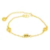 Bracelet chaîne de poignet en or jaune 18 carats pour femmes, bijoux à la mode, Style Simple, cadeau